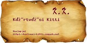 Körtvési Kitti névjegykártya